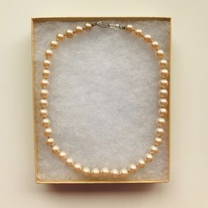 Vintage Pearl Costume Jewelry Necklace